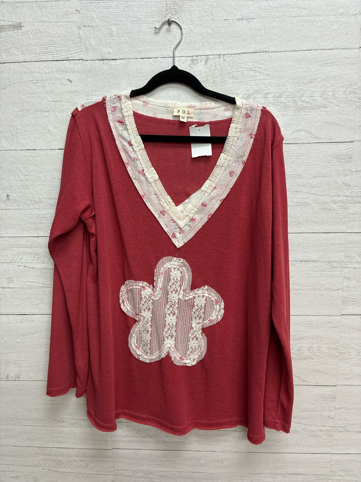 Size M POL Red Womens Shirt