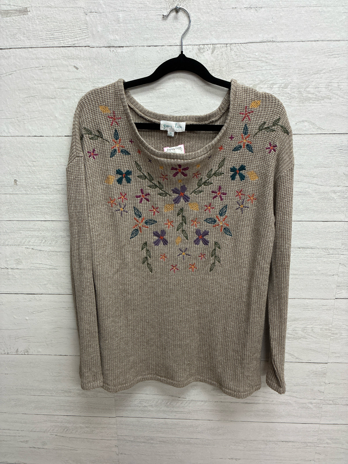 Size M Grace&Lace Khaki Womens Sweater