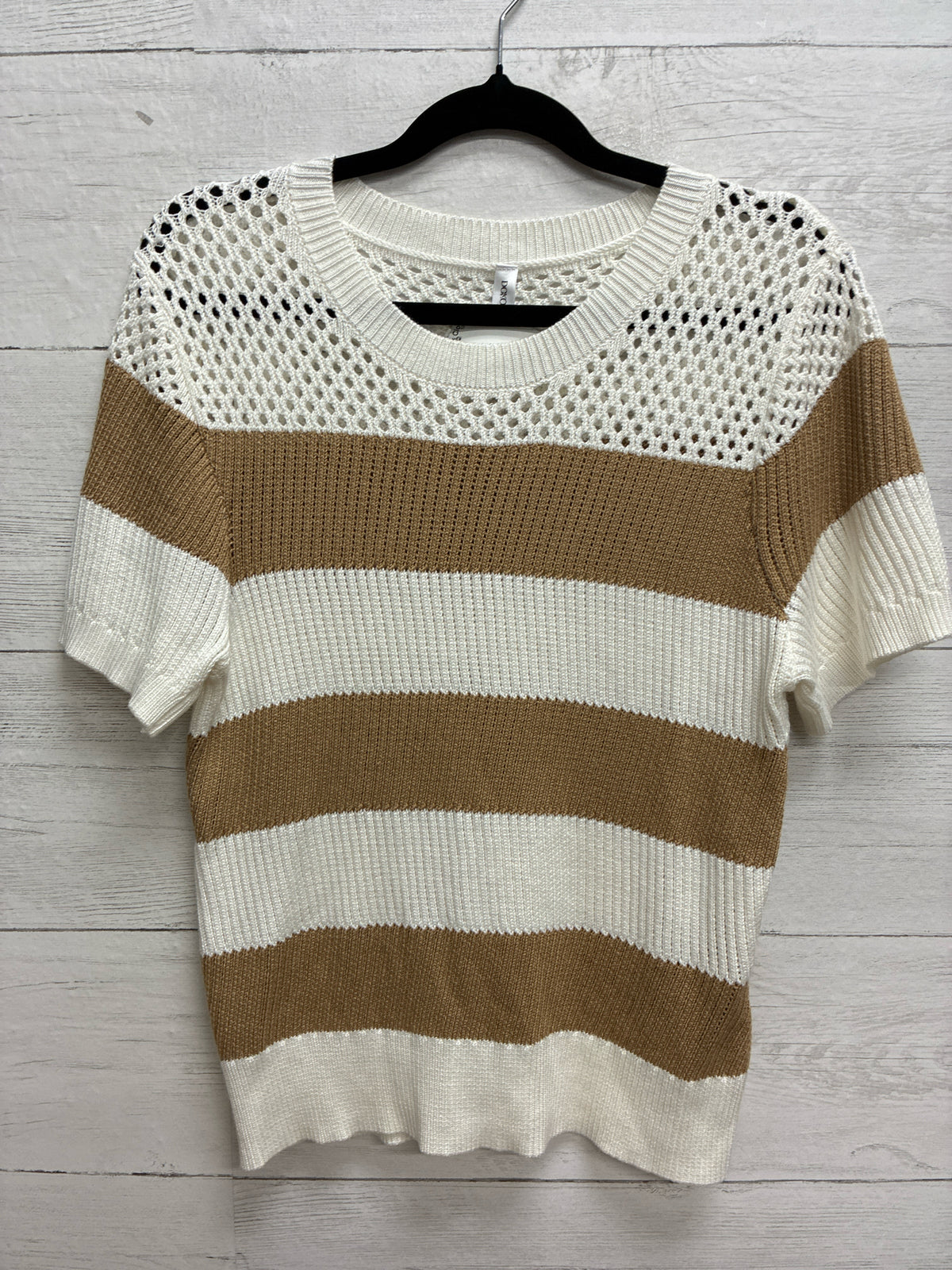 Size S Dokotoo WHITE/TAN Womens Shirt