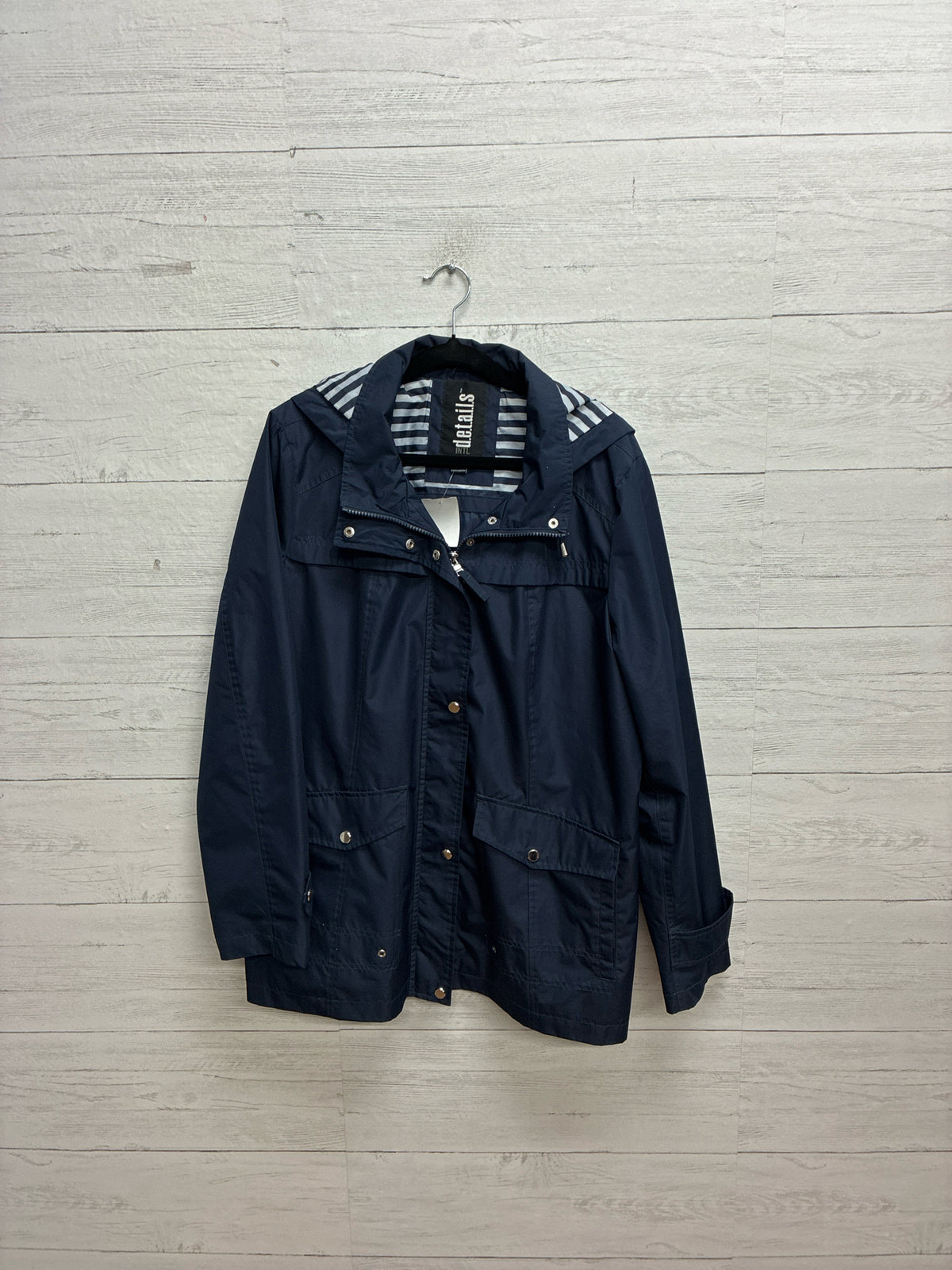 Size L Details Navy Womens Coat