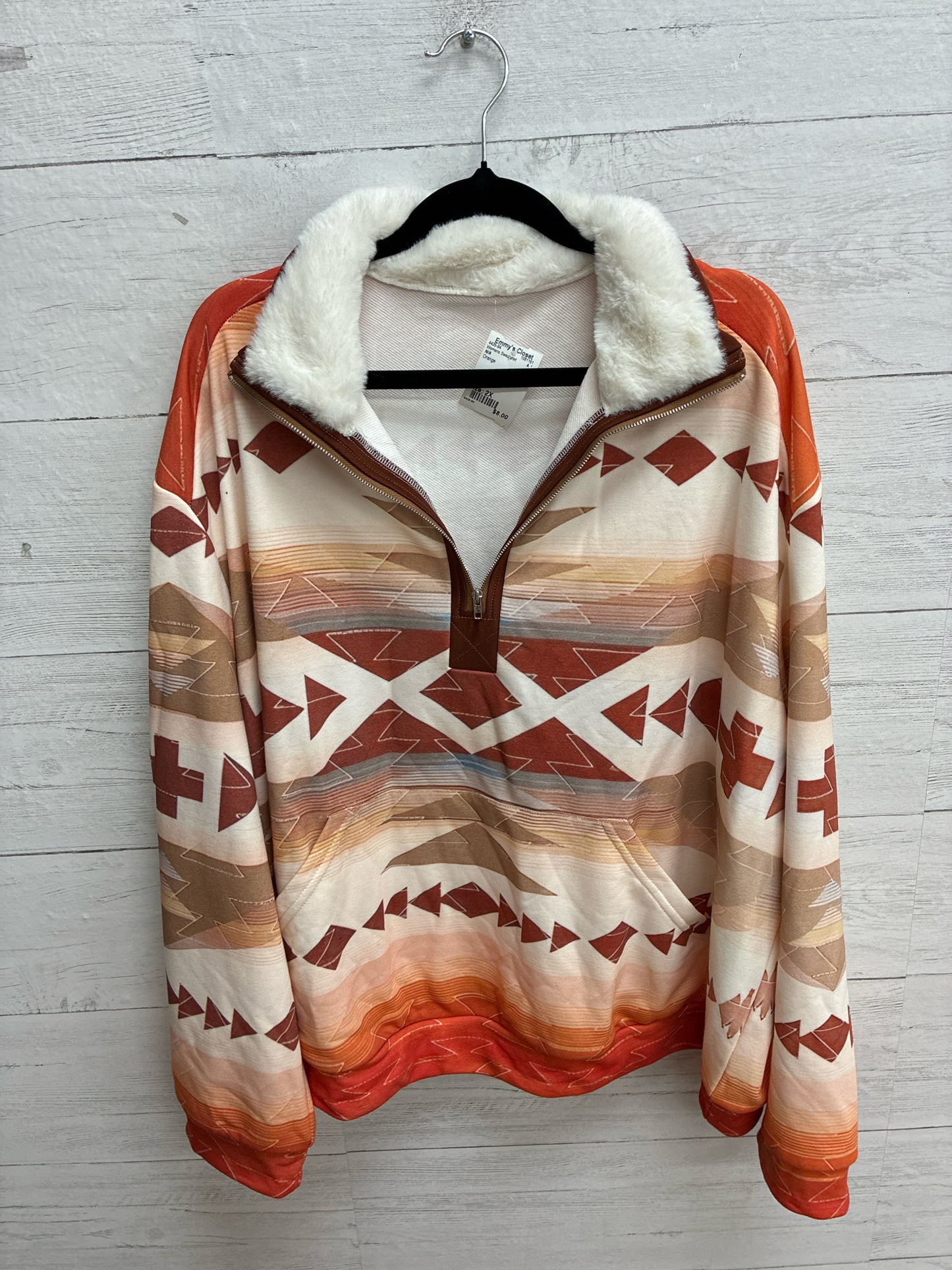 Size 2X N/A Orange Womens Sweatshirt