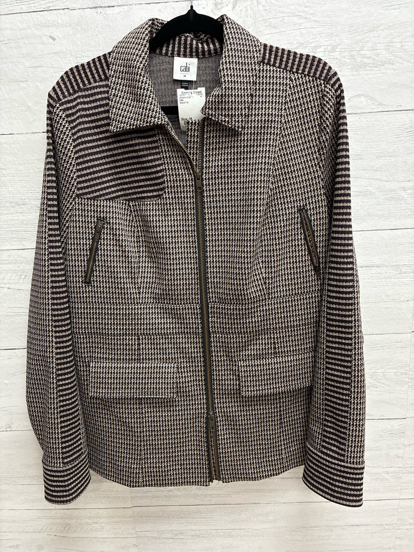 Size M Cabi Bkack/Tan Womens Coat