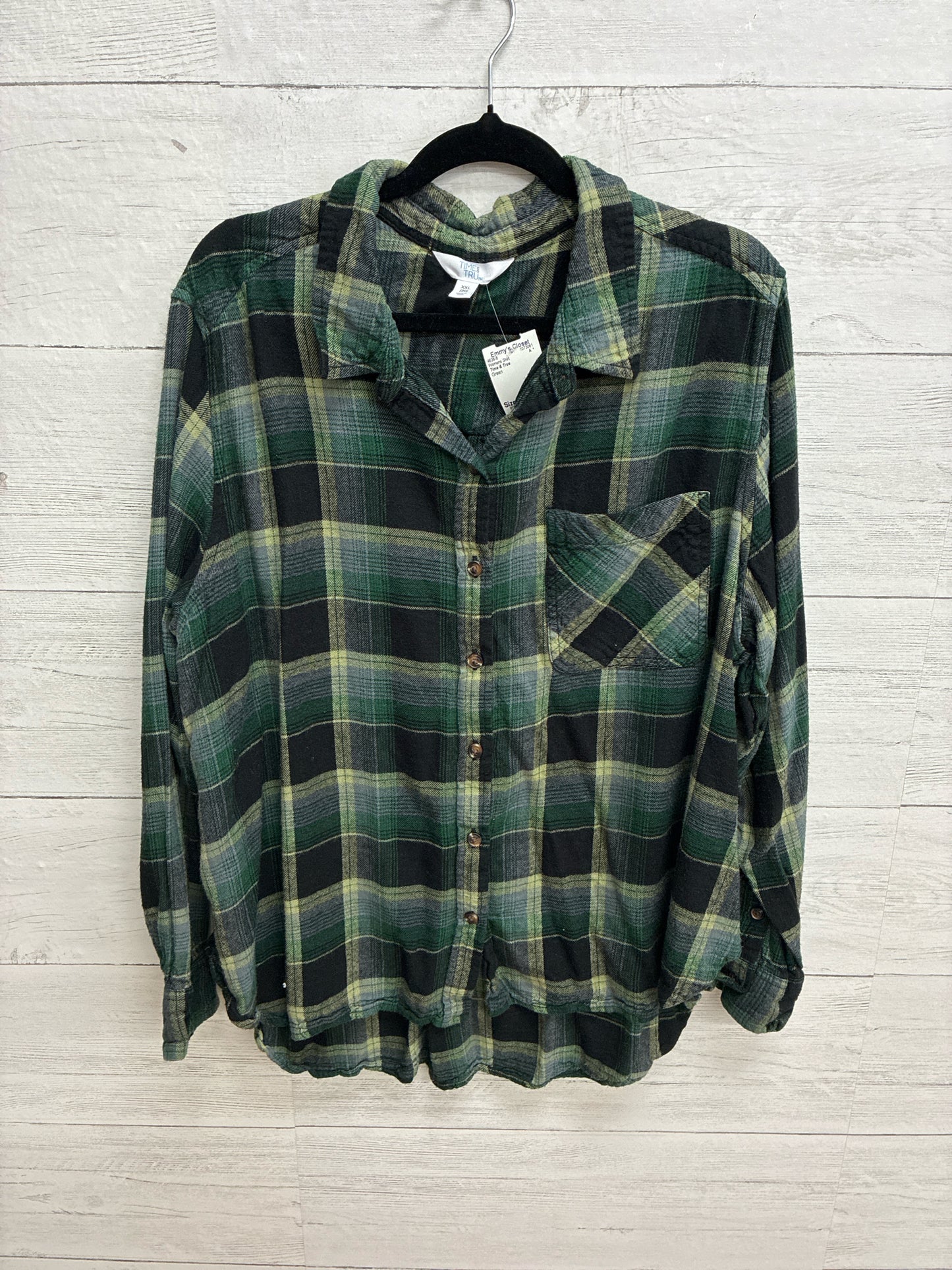 Size XXL Time & True Green Womens Shirt