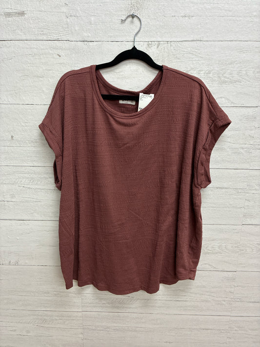 Size 1X 24/7 Brown Womens Shirt