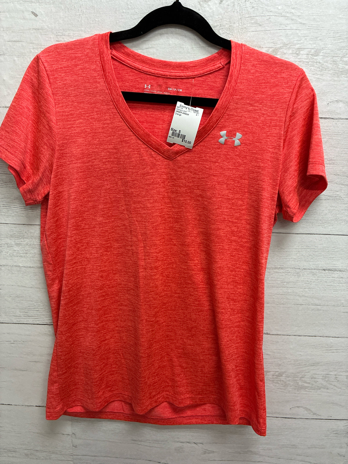 Size S UNDER ARMOR Orange Womens Shirt