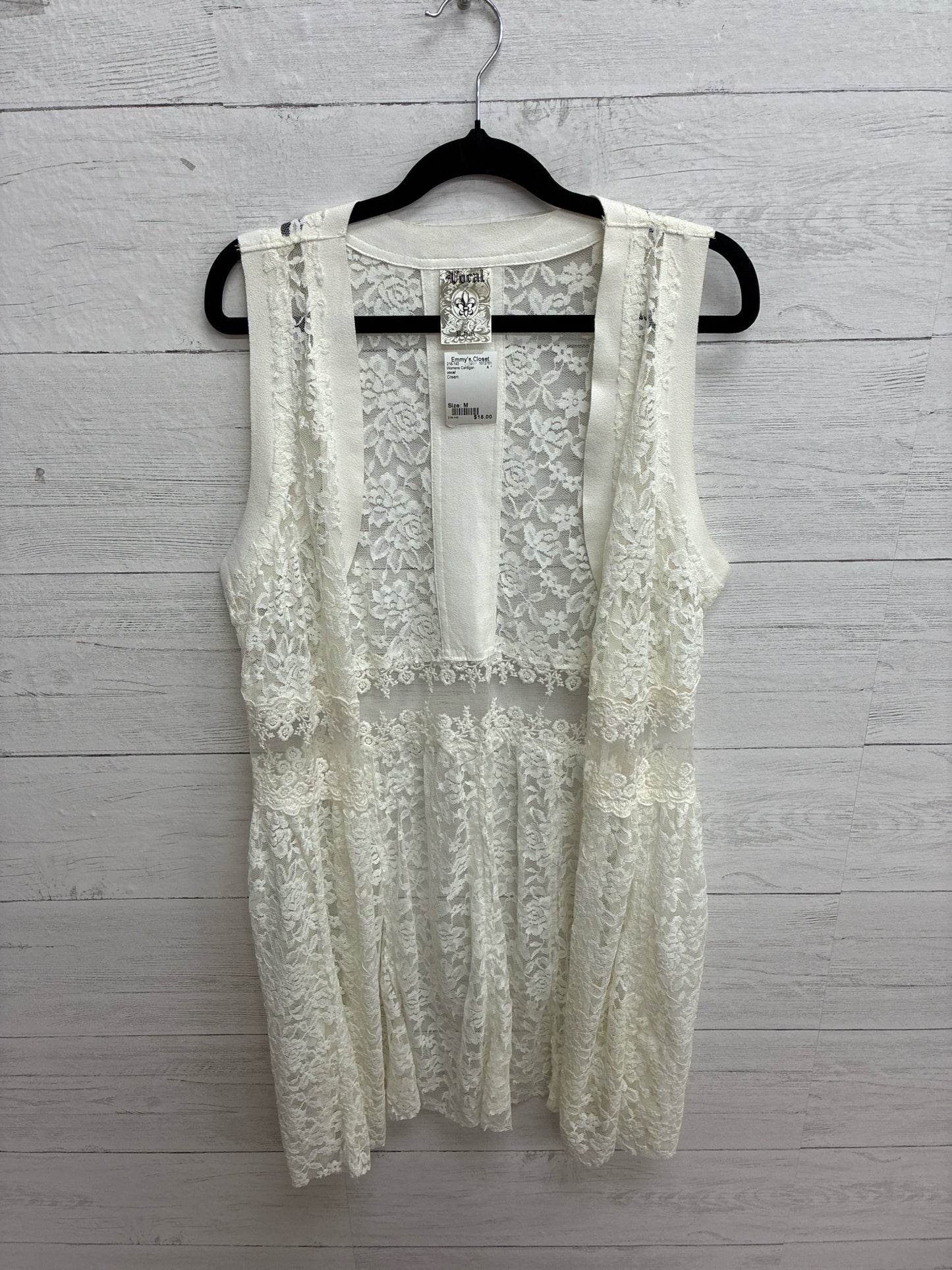 Size M vocal Cream Womens Cardigan