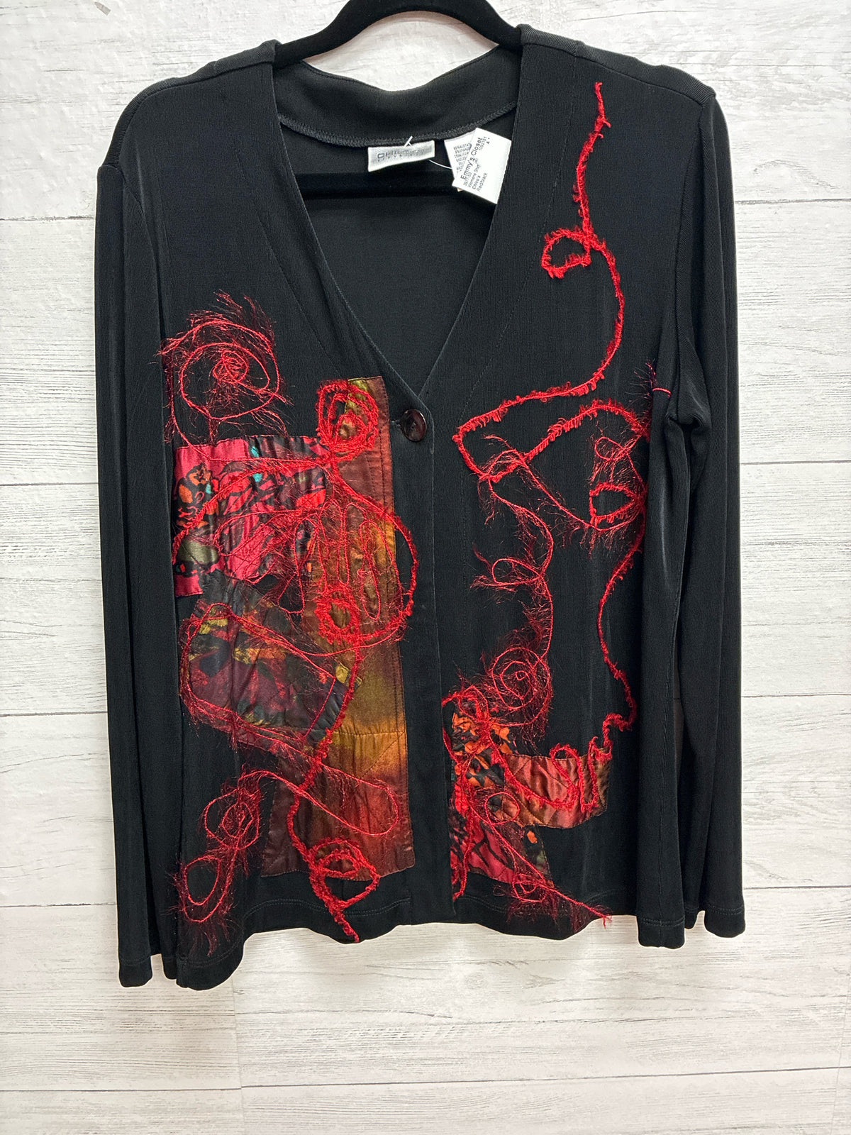 Size M Chico's Red/black Womens Shirt