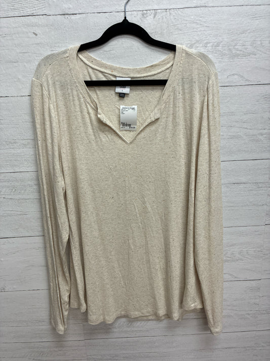 Size L Cabi Cream Womens Shirt