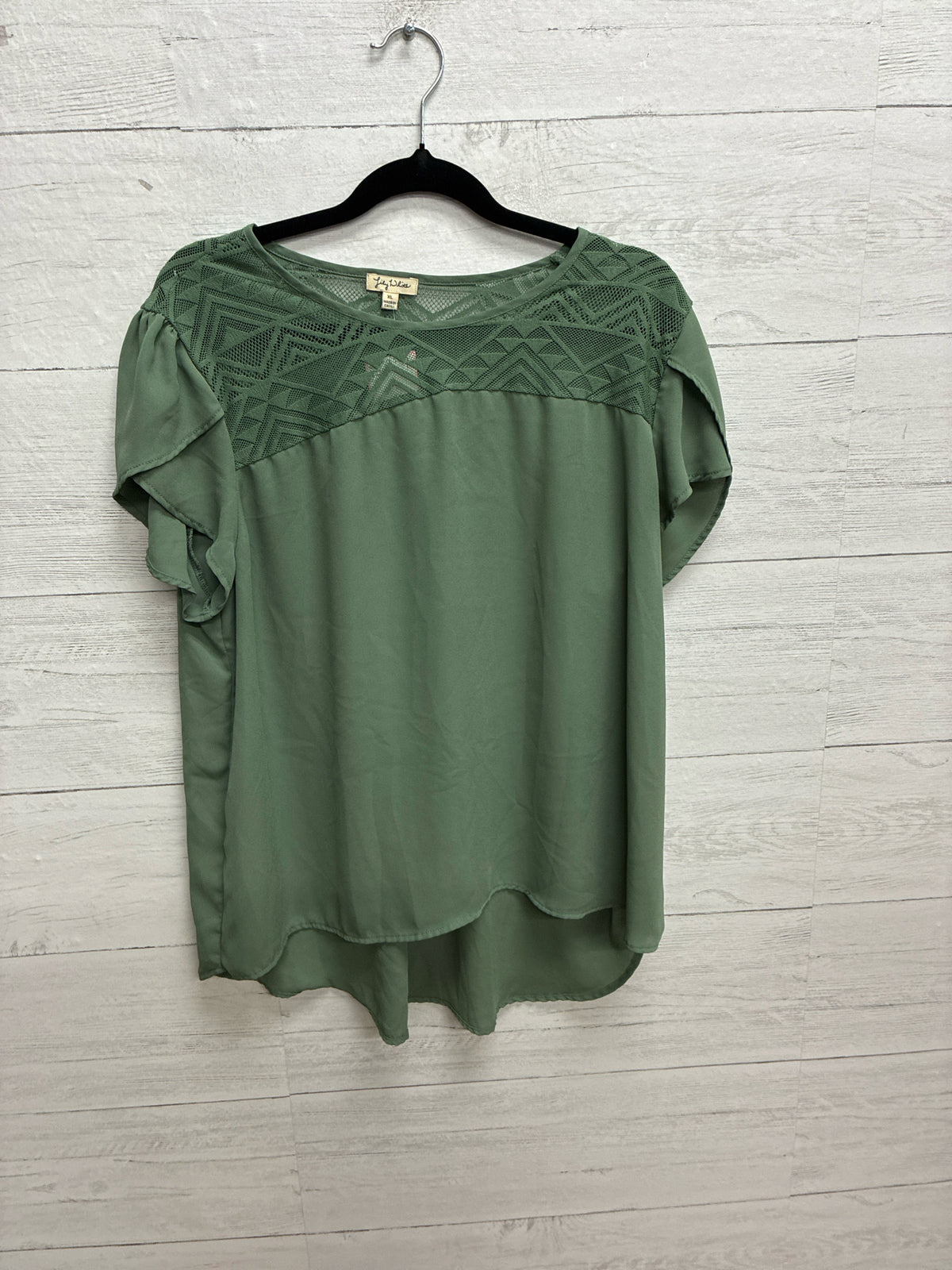 Size XL Lily White Green Womens Shirt