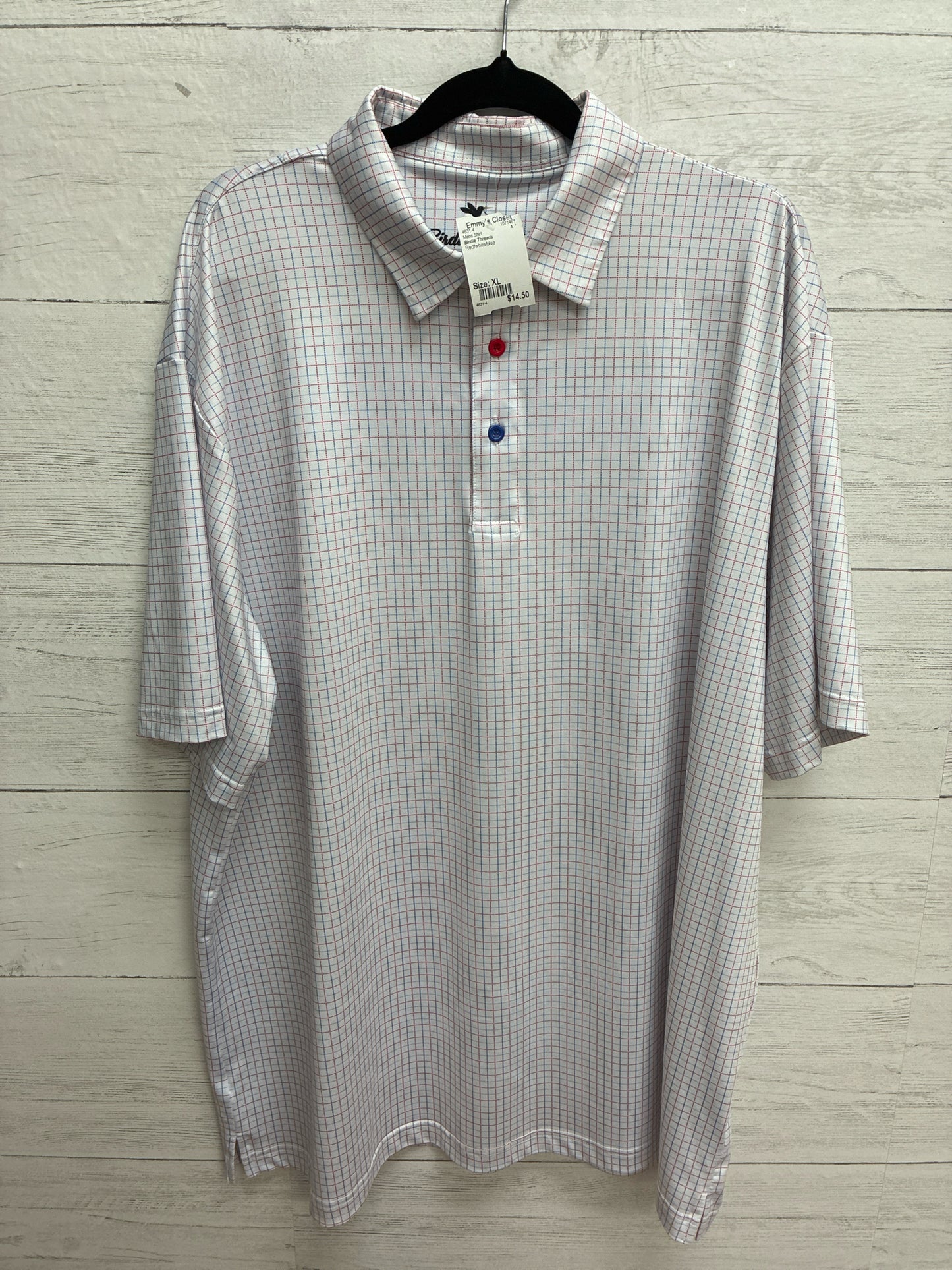 Size XL Birdie Threads Red/white/blue Mens Shirt