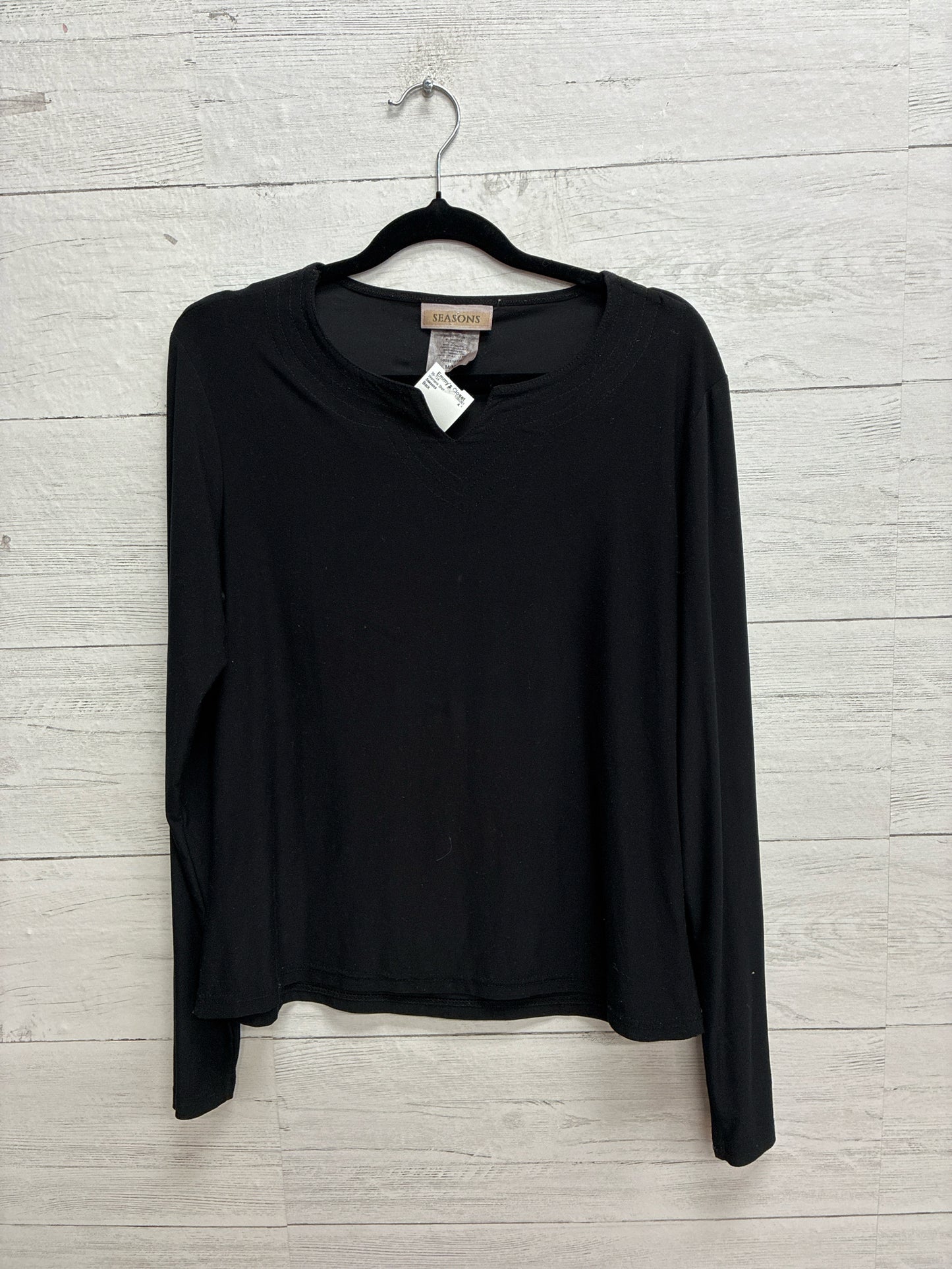 Size M Seasons Black Womens Shirt