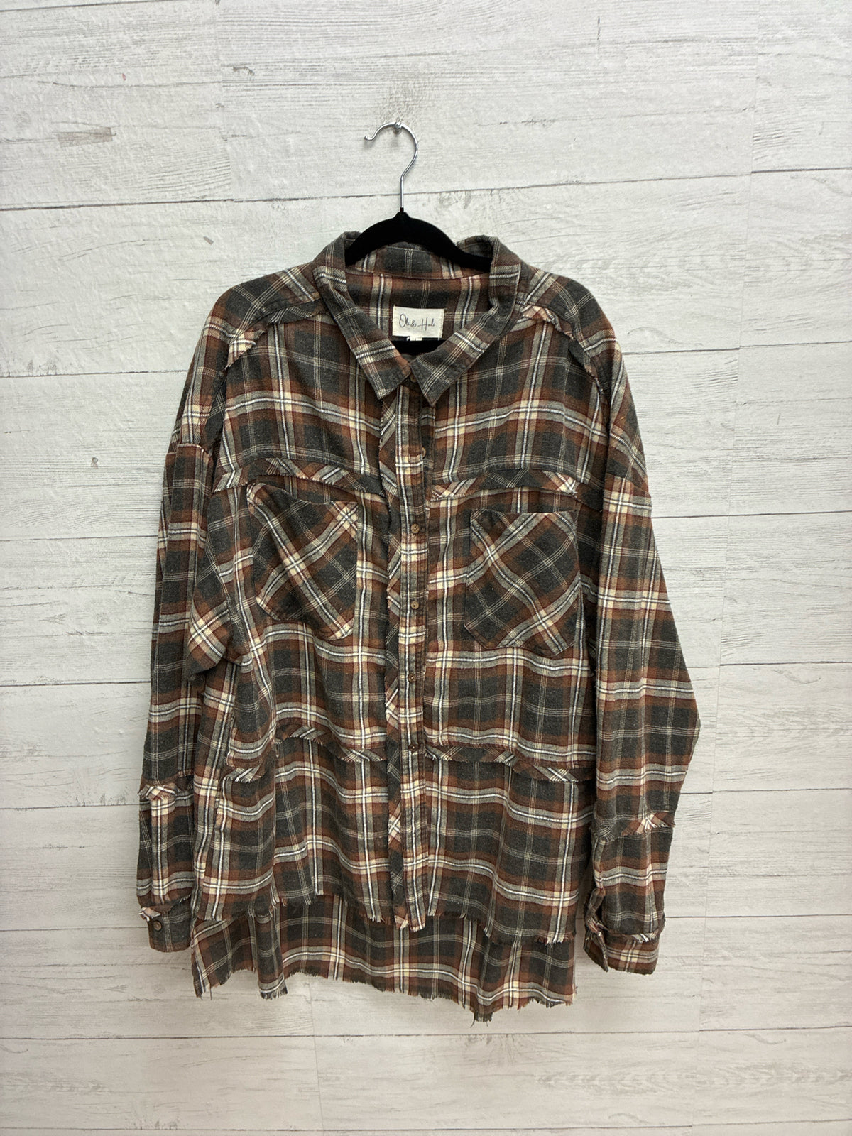 Size L OLI & HALI Brown Womens Shirt