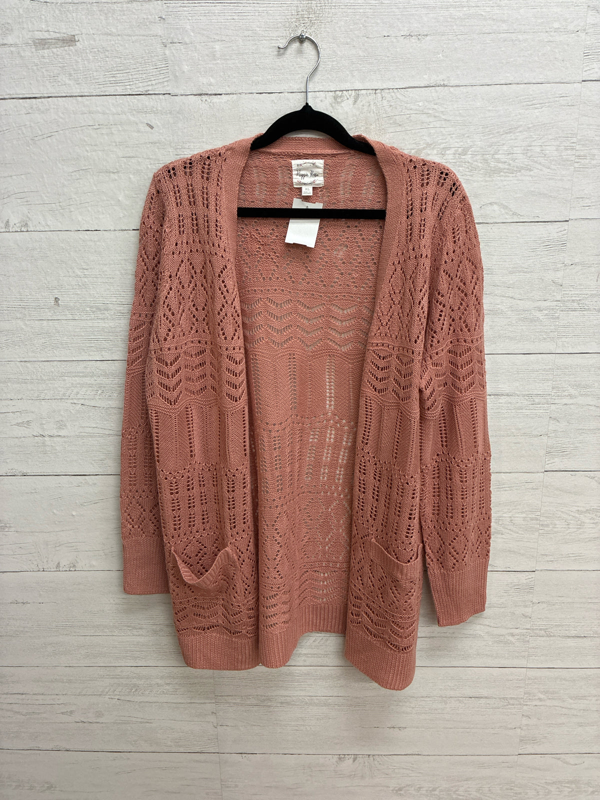 Size XL Hippie Rose Pink Womens Cardigan