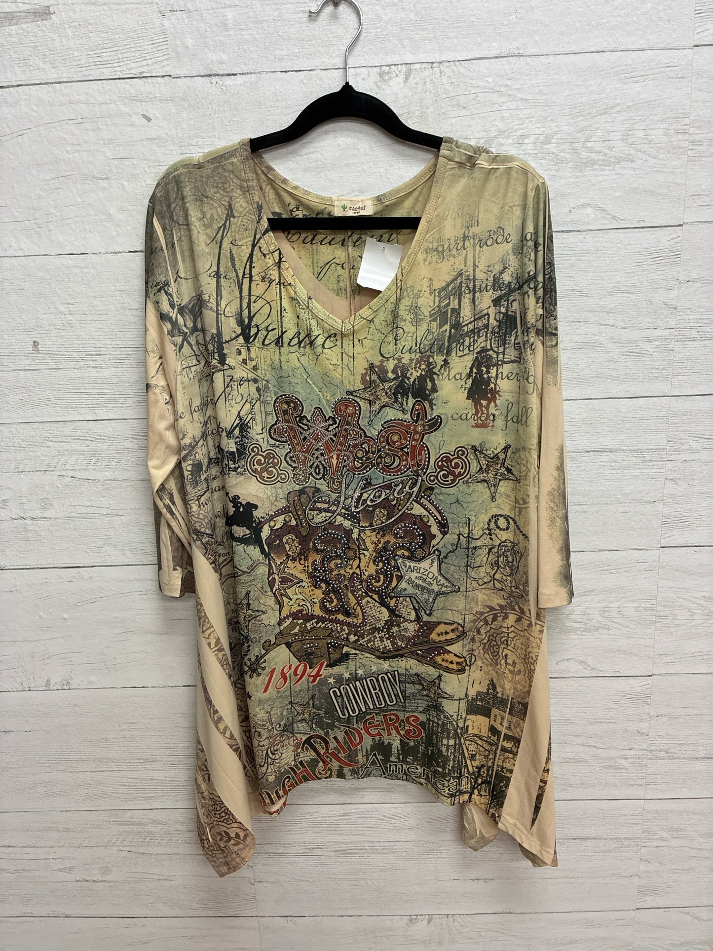Size L Cactus Ecru Womens Shirt