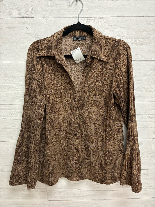 Size L APT9 Brown Womens Shirt