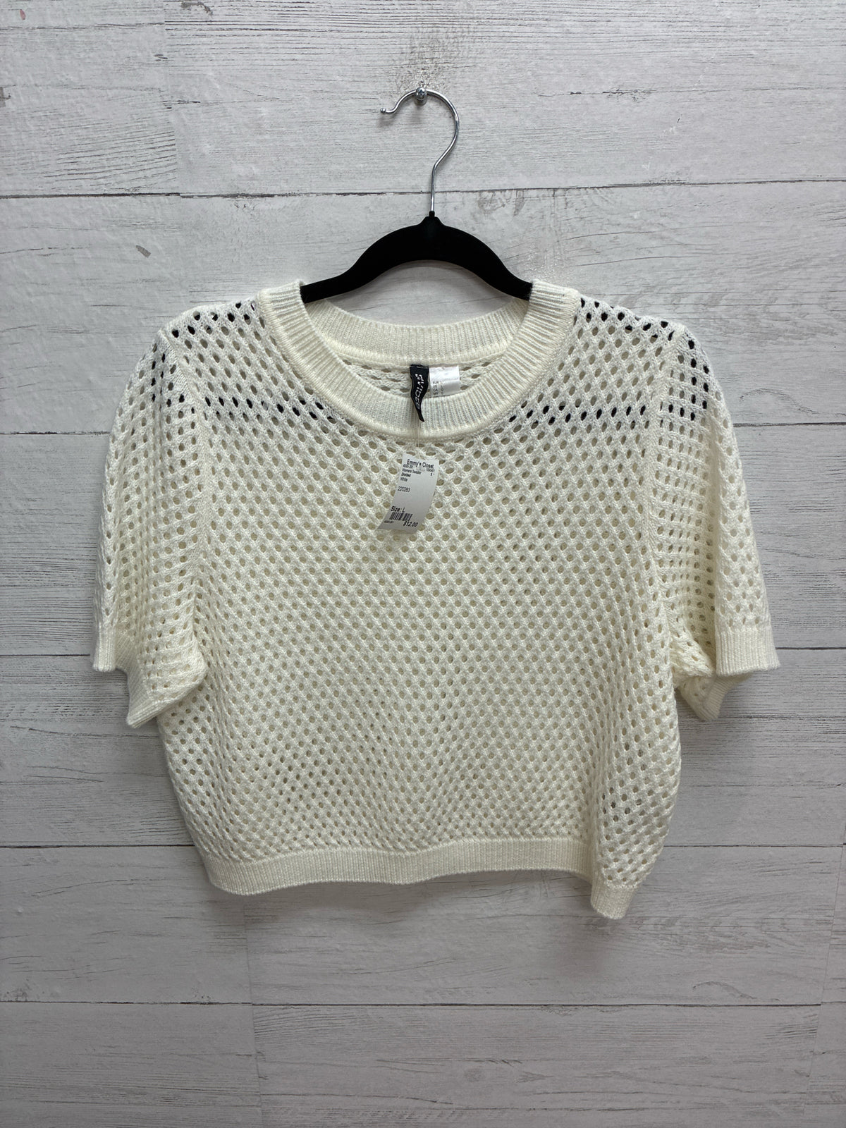 Size L Divided White Womens Sweater