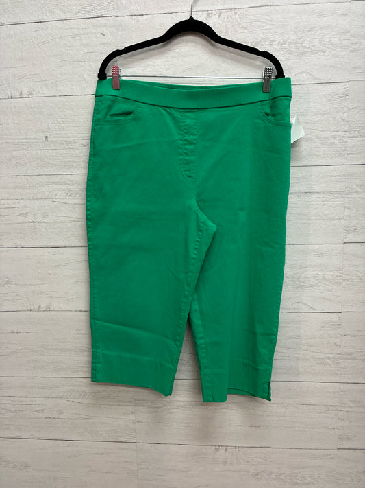 Size 14 Alfred Dunner Green Womens Capri