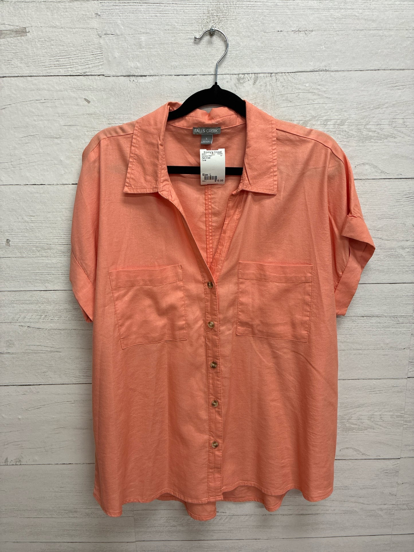 Size L Falls Creek Coral Womens Shirt