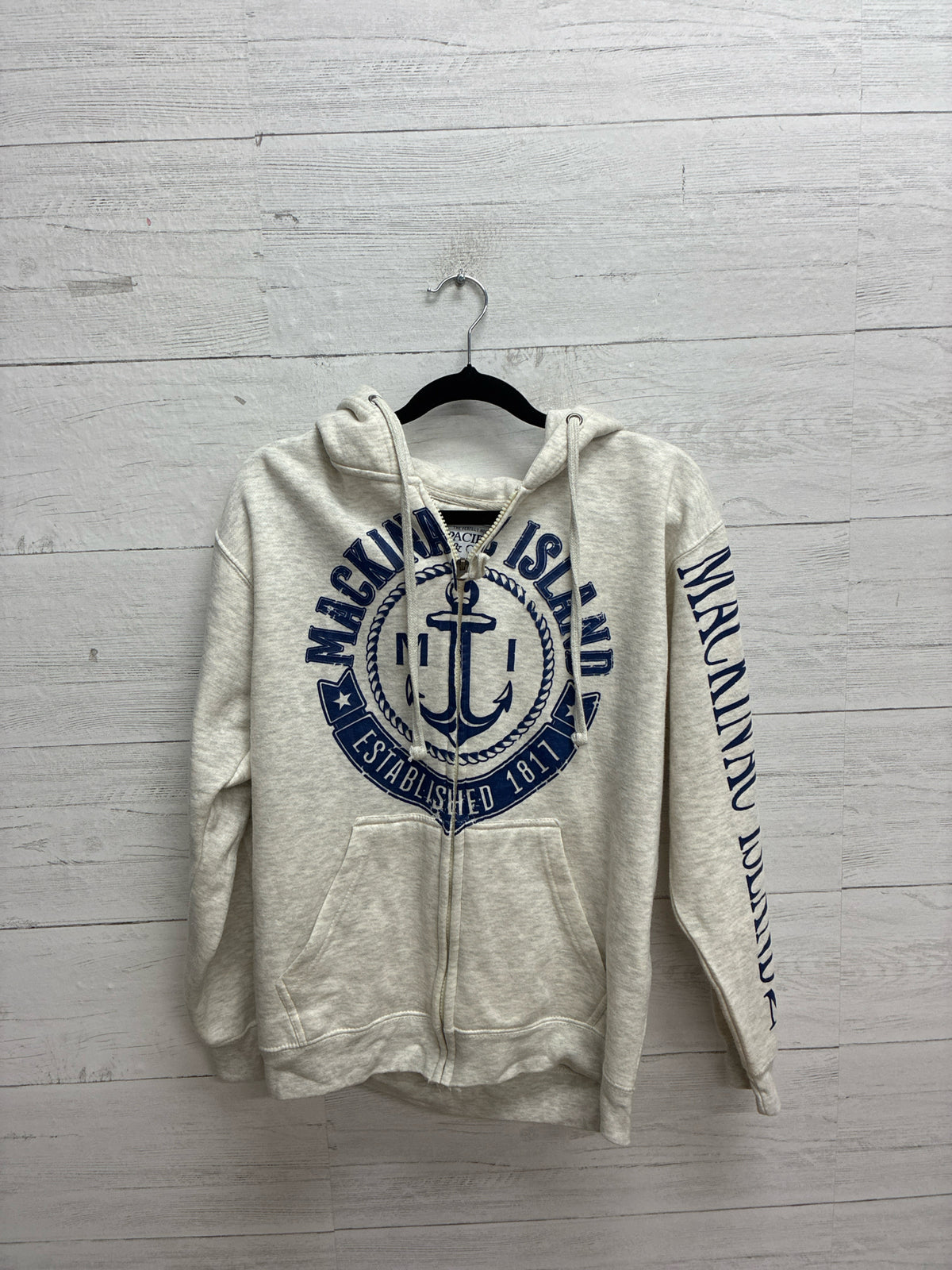 Size S PACIFIC & CO White/Blue Womens Sweatshirt