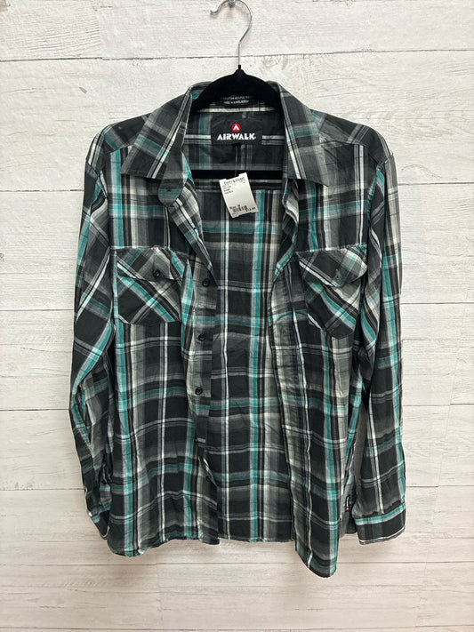 Size M Airwalk Grey/Blue Mens Shirt