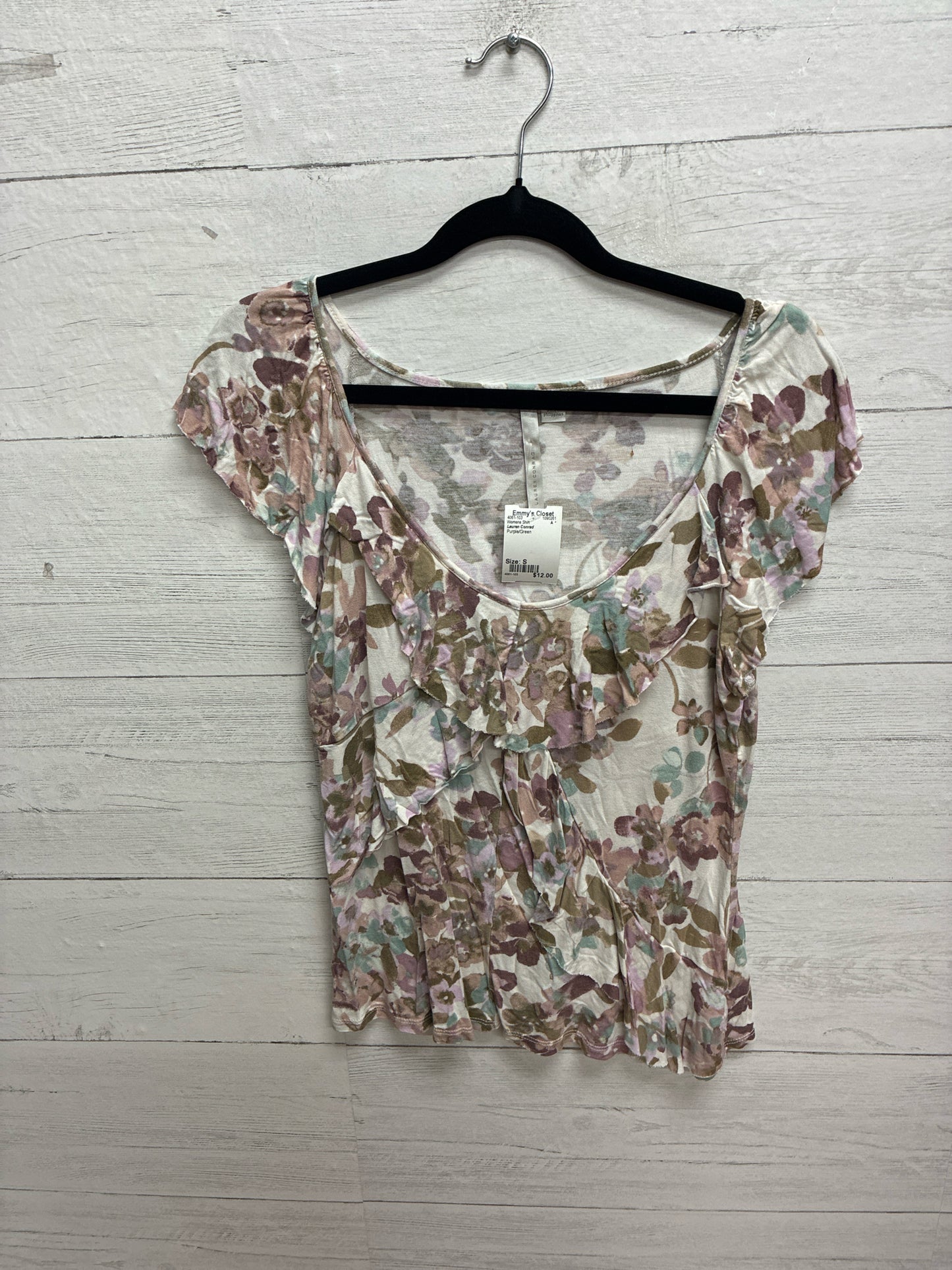Size S Lauren Conrad Purple/Green Womens Shirt