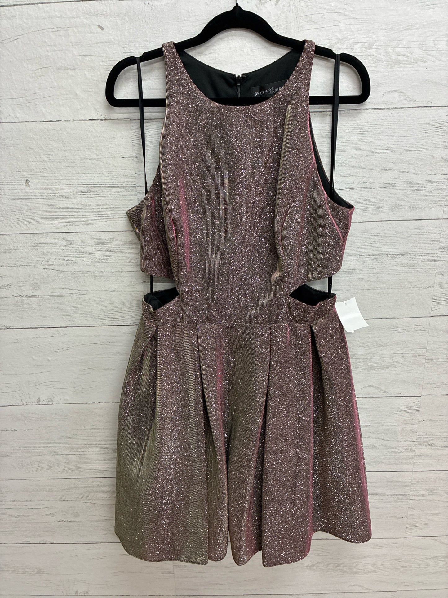 Size 12 Betsy & Adam Pink/Gold GOWN