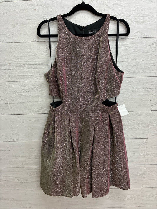 Size 12 Betsy & Adam Pink/Gold GOWN