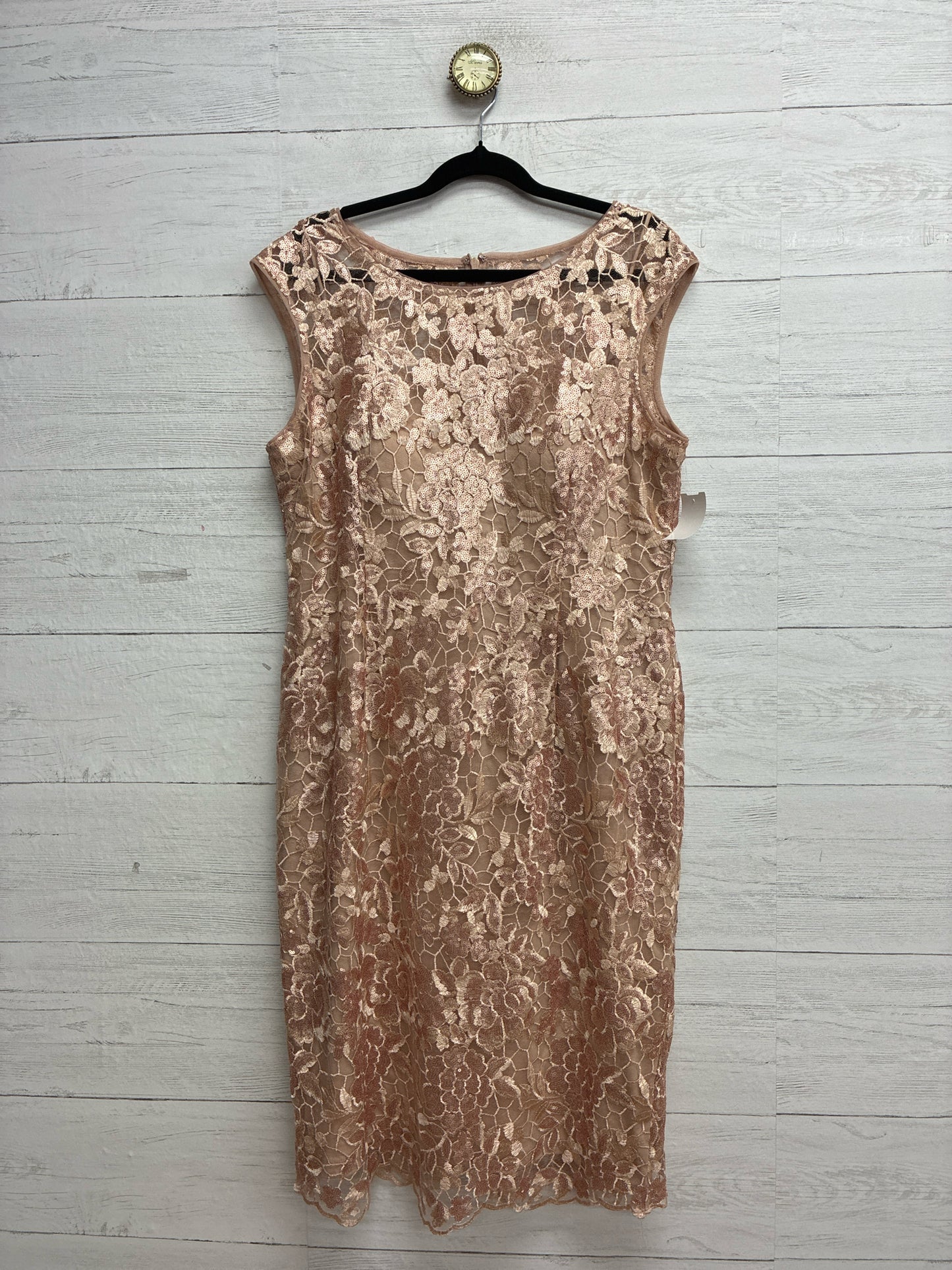 Size 12 Adriana Papell Champagne Dress/Evening Wear