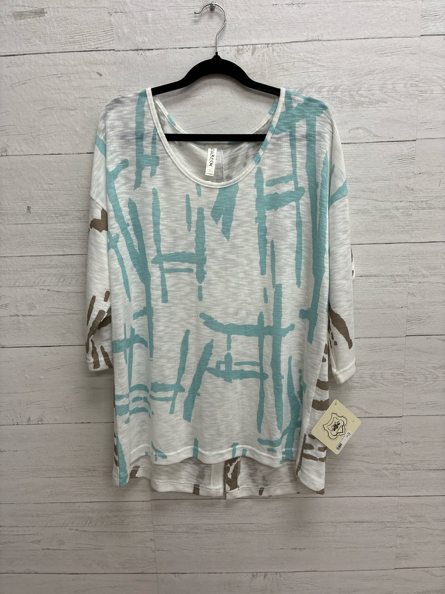 Size L Cubism White/Blue Womens Shirt