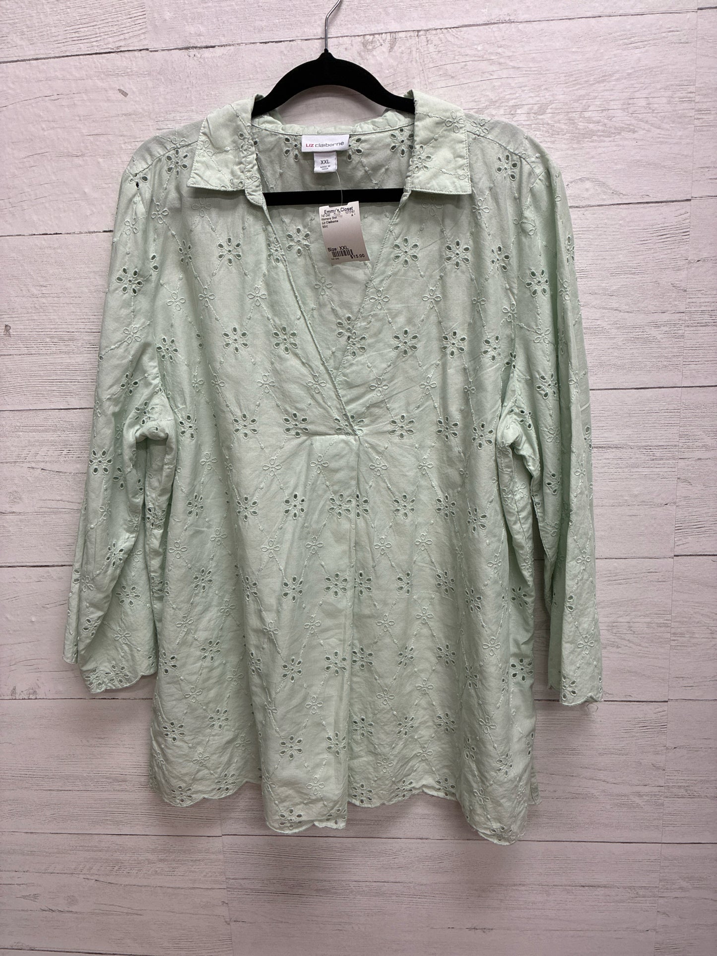 Size XXL Liz Claiborne Mint Womens Shirt