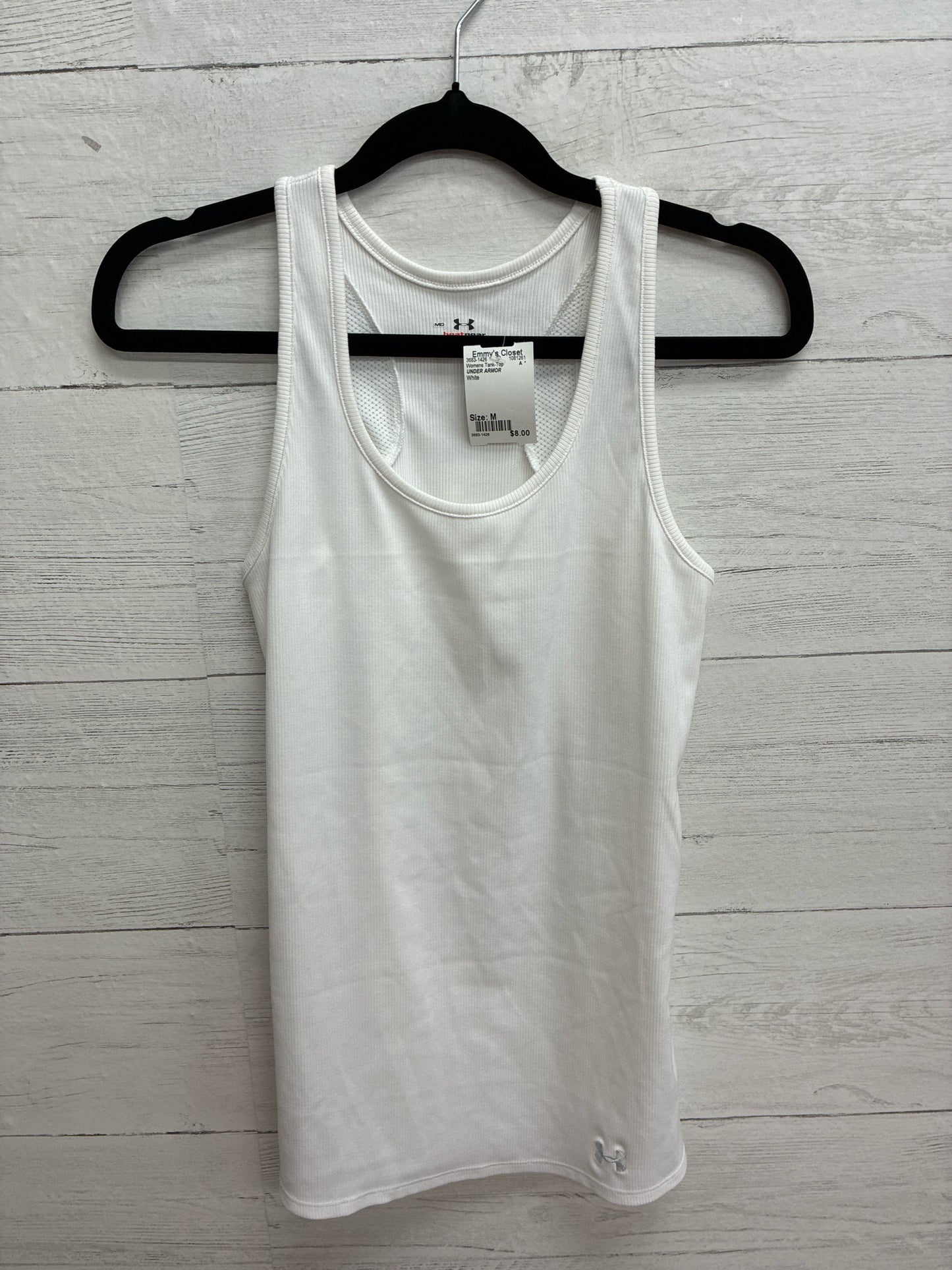 Size M UNDER ARMOR White Womens Tank-Top