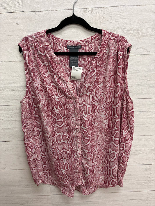 Size XL Chelsea & Theodore Pink Womens Shirt