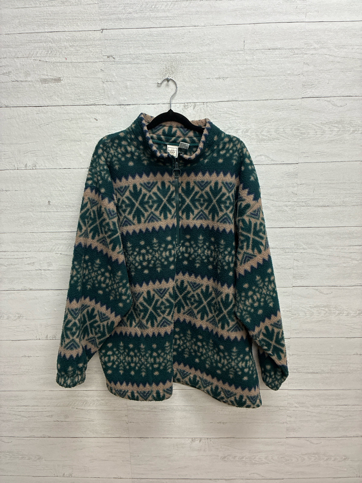 Size L Boundary Waters Green Womens Sweater