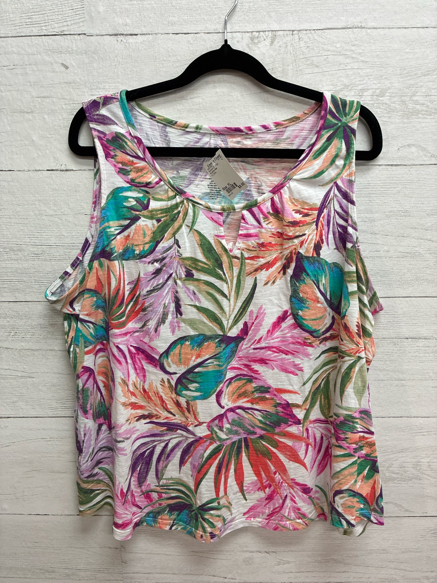 Size XL St johns bay FLORAL Womens Tank-Top