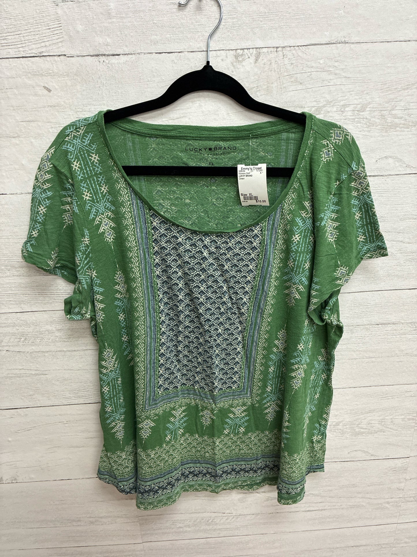 Size XL LUCKY BRAND Green Womens Shirt