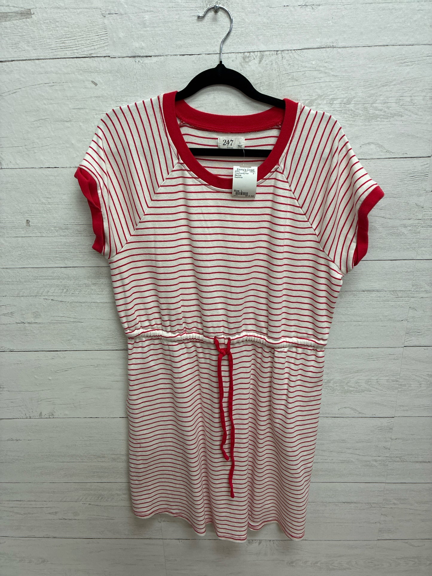 Size L Maurices Red/White Dress/Evening Wear