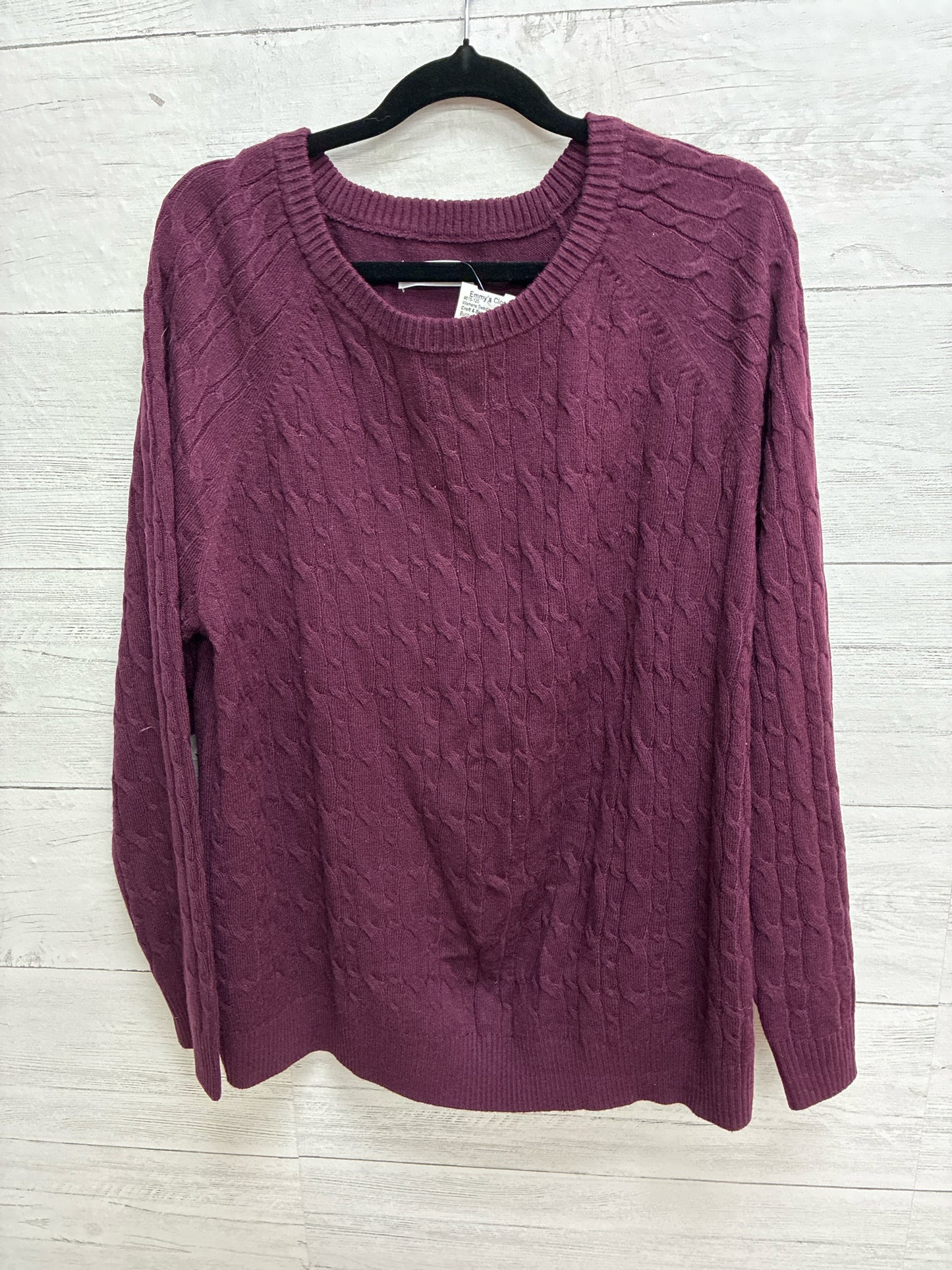 Size XL Croft & Barrow Burgundy Womens Sweater
