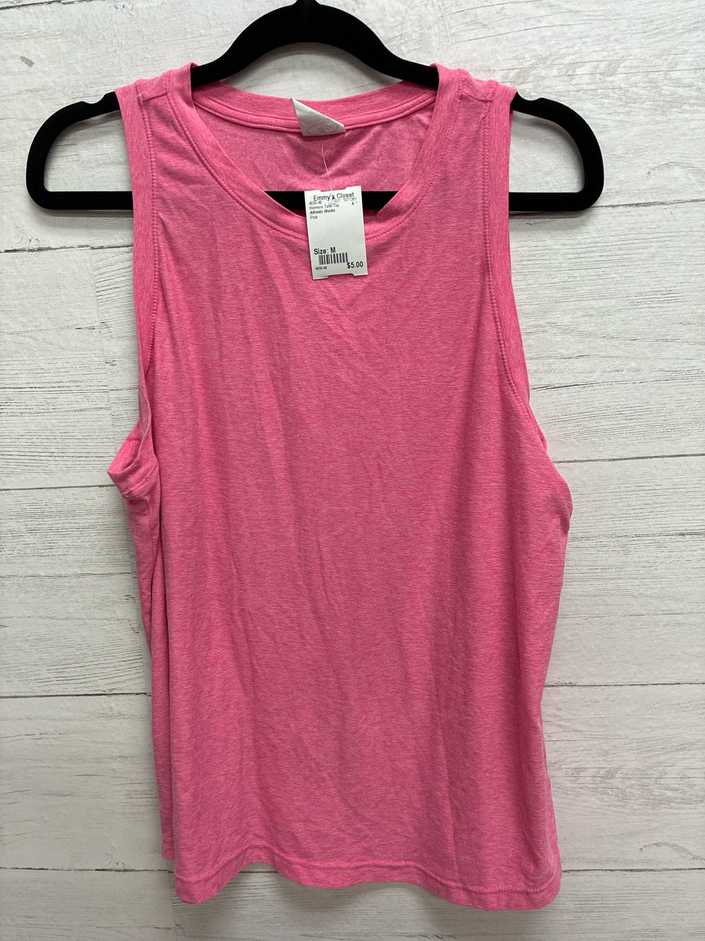 Size M Athletic Works Pink Womens Tank-Top