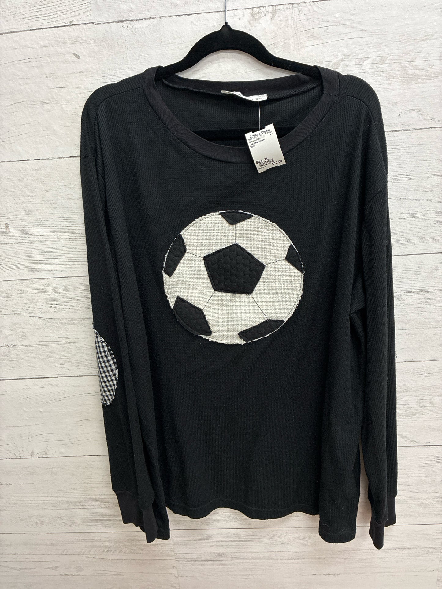Size XL Lost petal linnens Black Womens Shirt