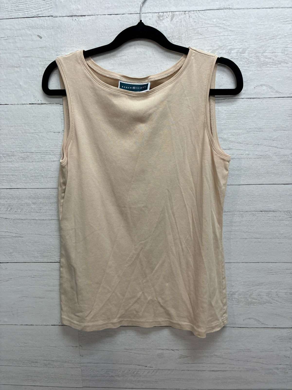 Size M Karen Scott Tan Womens Tank-Top