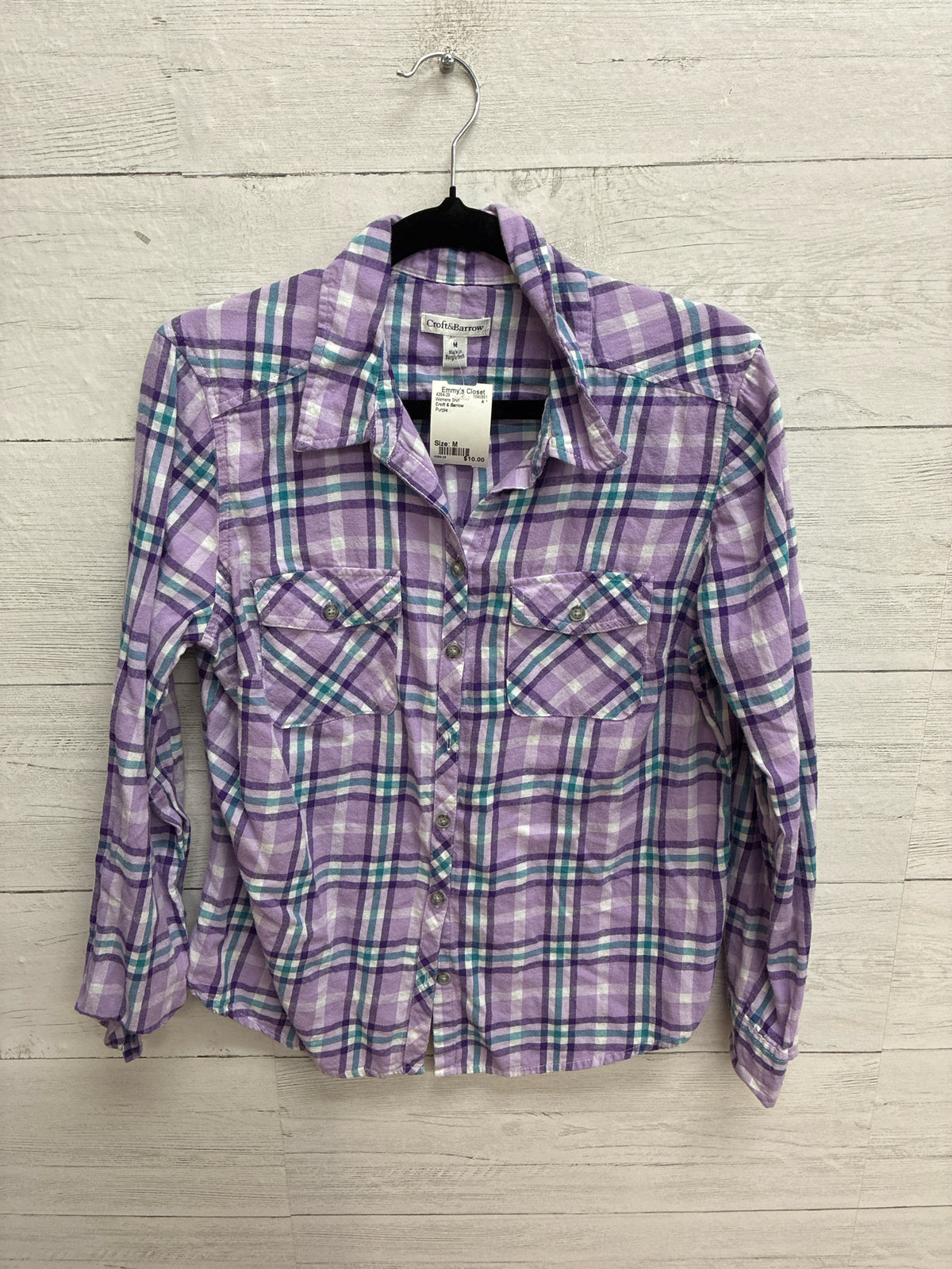 Size M Croft & Barrow Purple Womens Shirt