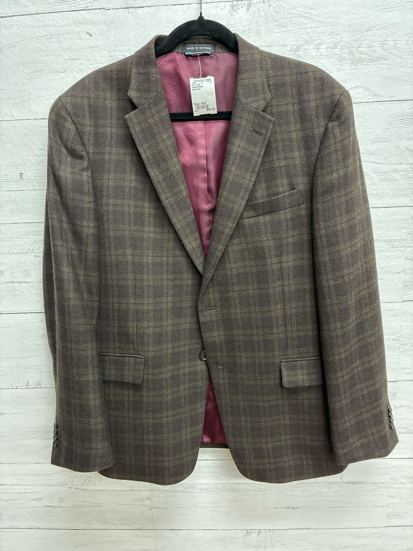 Size R42 Tommy Hilfiger Plaid Mens Jacket