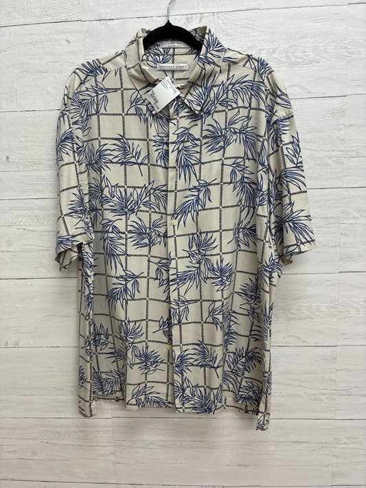 Size L Geofrey Beene Blue/White Mens Shirt