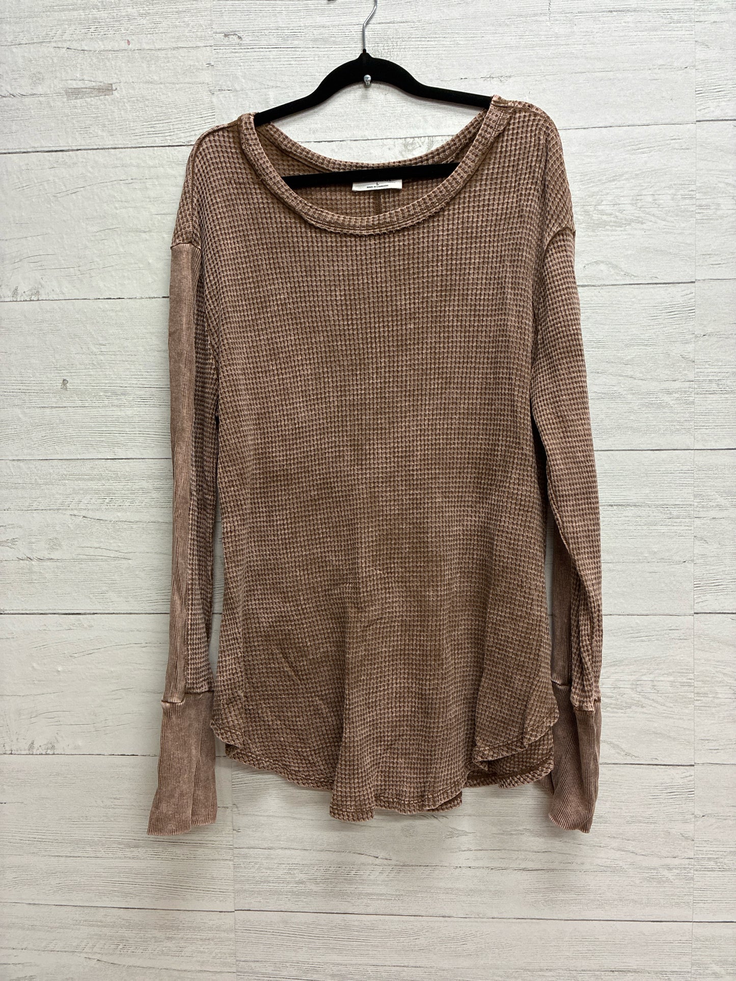 Size L Zenana Brown Womens Shirt