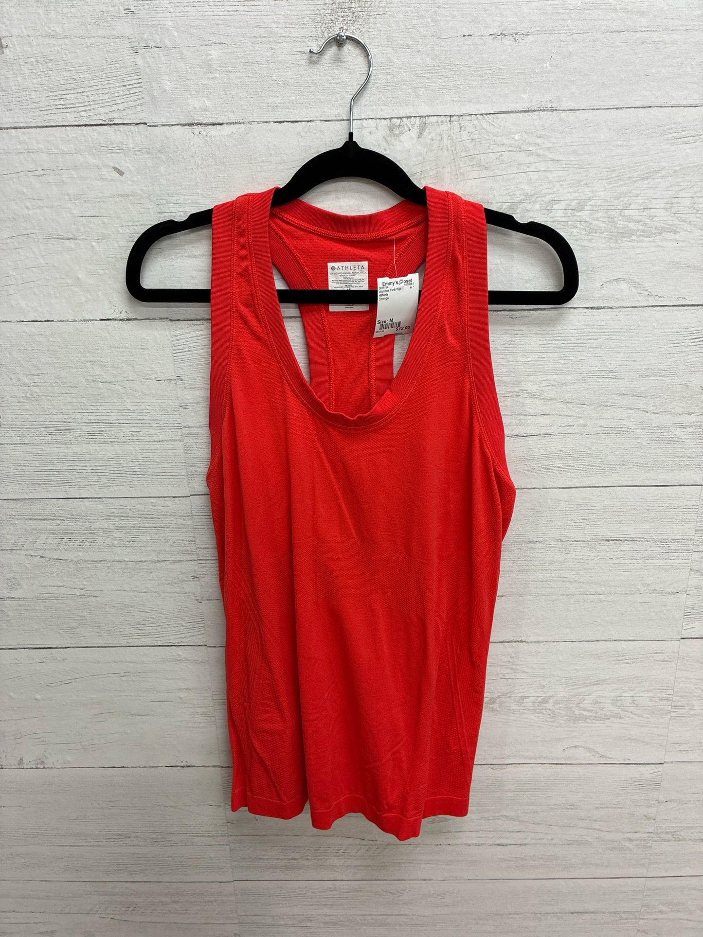 Size M Athleta Orange Womens Tank-Top