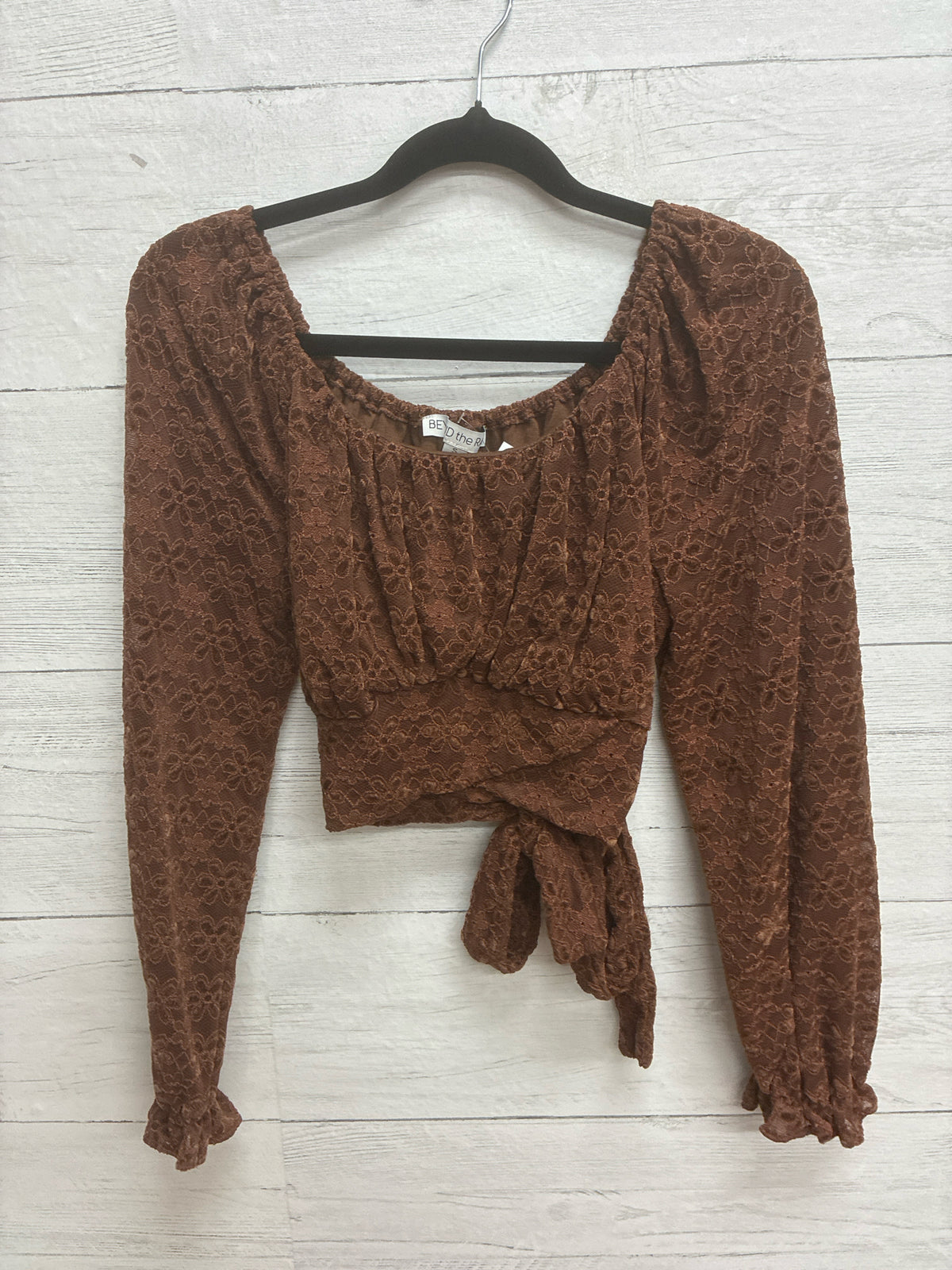 Size S Beyond The Radar Brown Womens Shirt