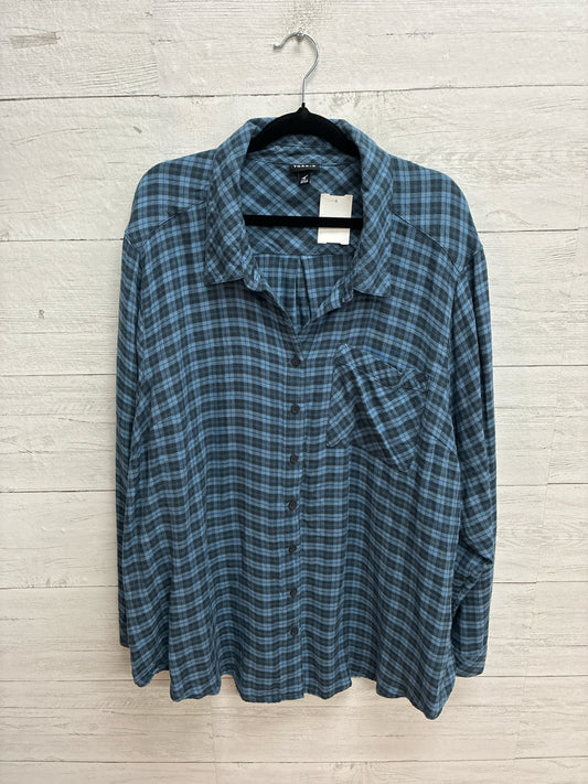 Size 4 Torrid Blue Womens Shirt