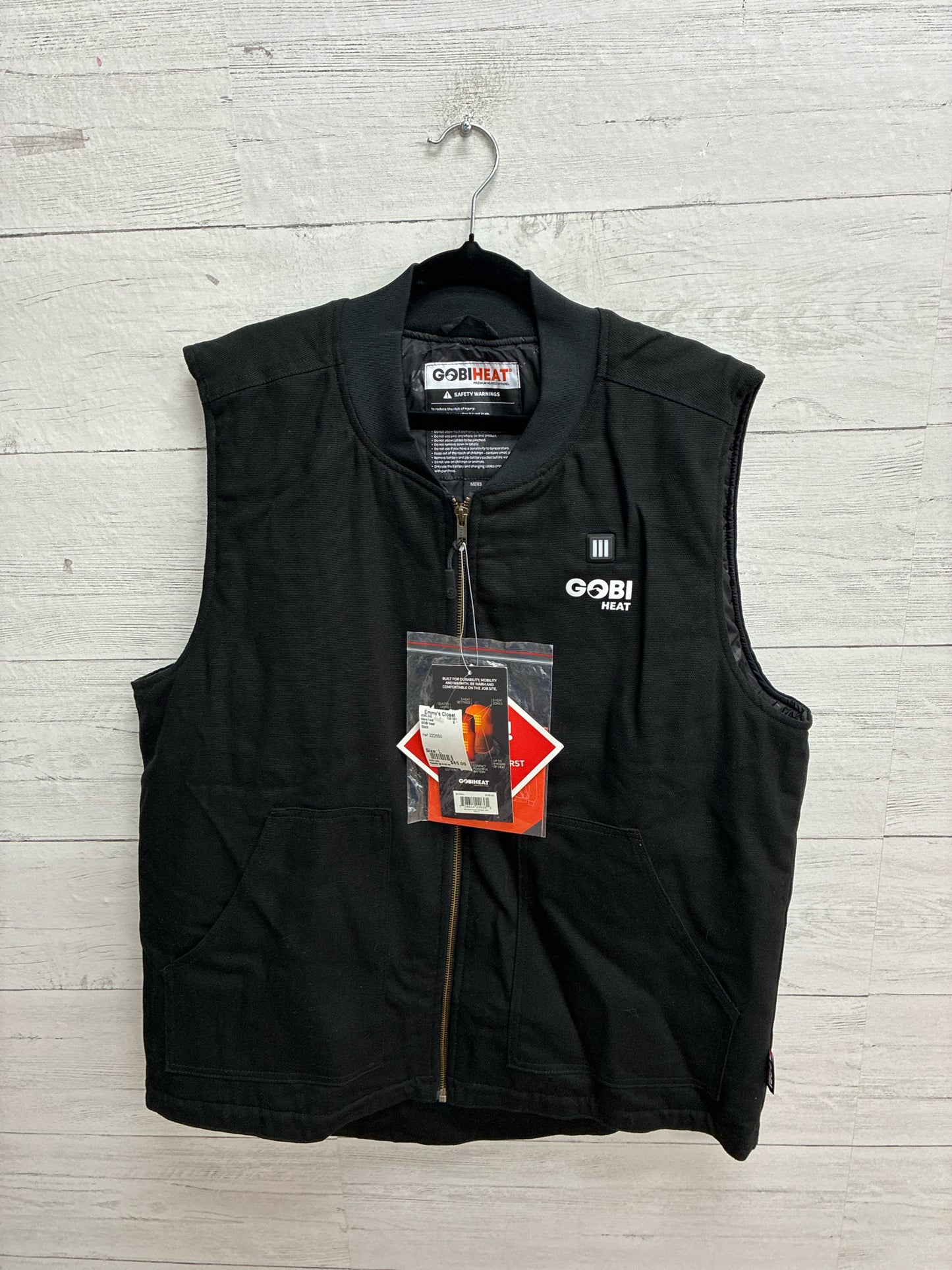 Size L GOBI heat Black Mens Vest