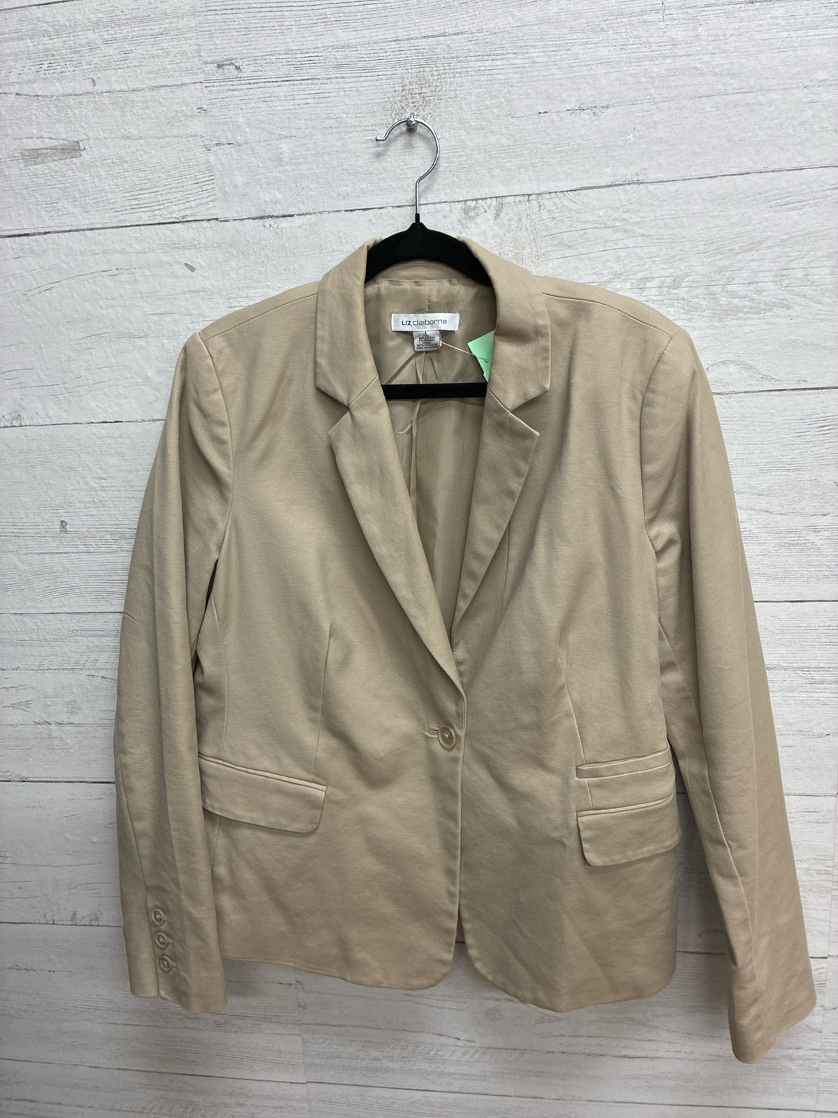 Size L Liz Claiborne Khaki Womens Blazer