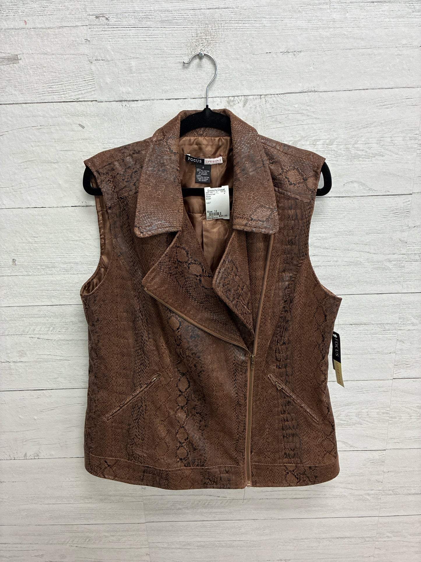 Size 12 Focus Brown Womens Vest